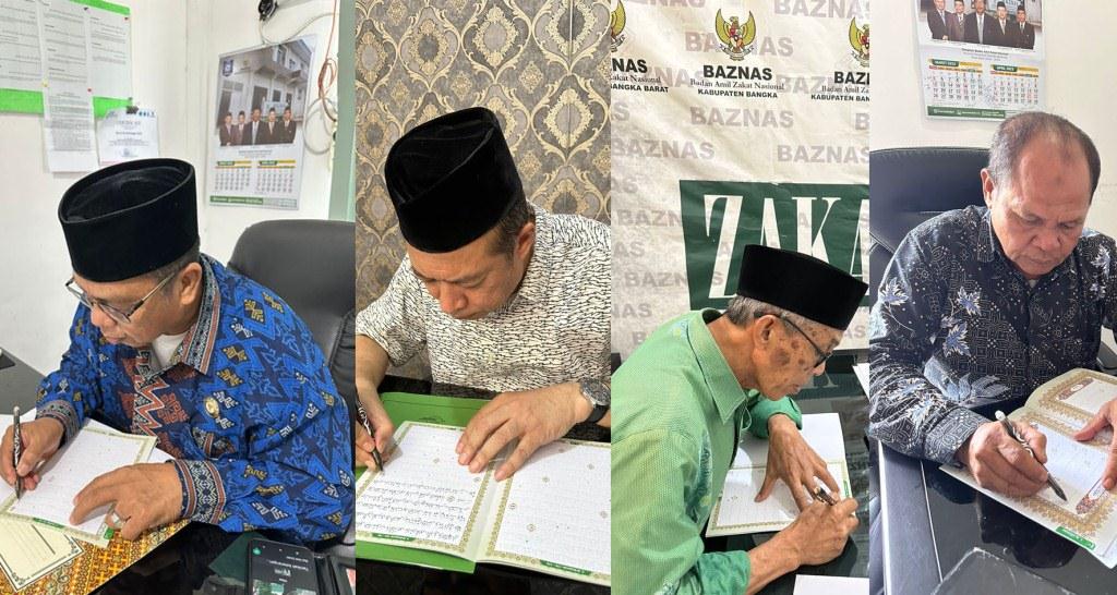 BAZNAS Bangka Belitung Berpartisipasi Dalam Rekor MURI Penulisan Al-Qur’an oleh 1.000 Amil